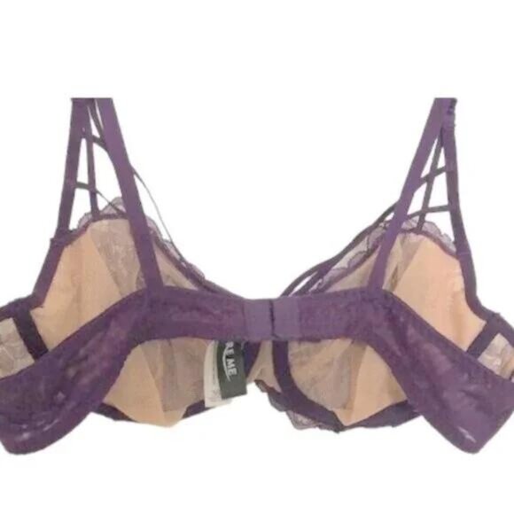 Adore Me Purple Lace Semi Sheer Underwire 36B - Picture 6 of 7